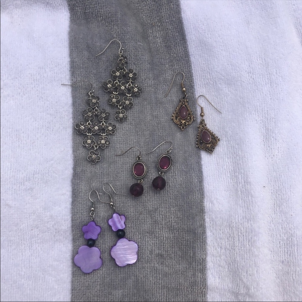 (Reserved) Bundle Purple Earrings